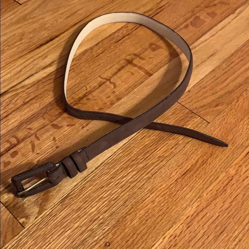 Brown suede-like leather belt - Ann Taylor- size M
